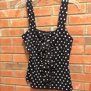 White House Black Market polka dot cami top Medium